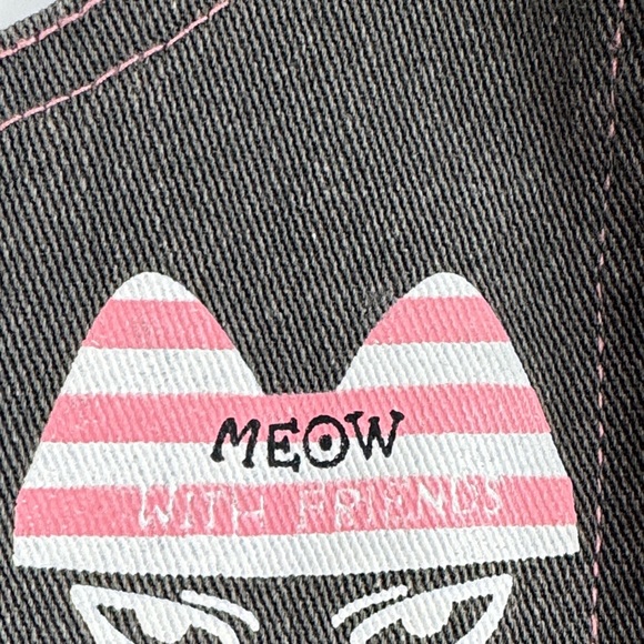 Azona a02 Black and Pink Denim Skirt with Removable Bib Button-Up Dress - Picture 8 of 15